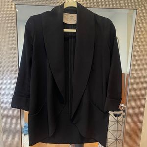 Aritzia Wilfred Chevalier Blazer, Open Jacket Pockets Collared black size 0